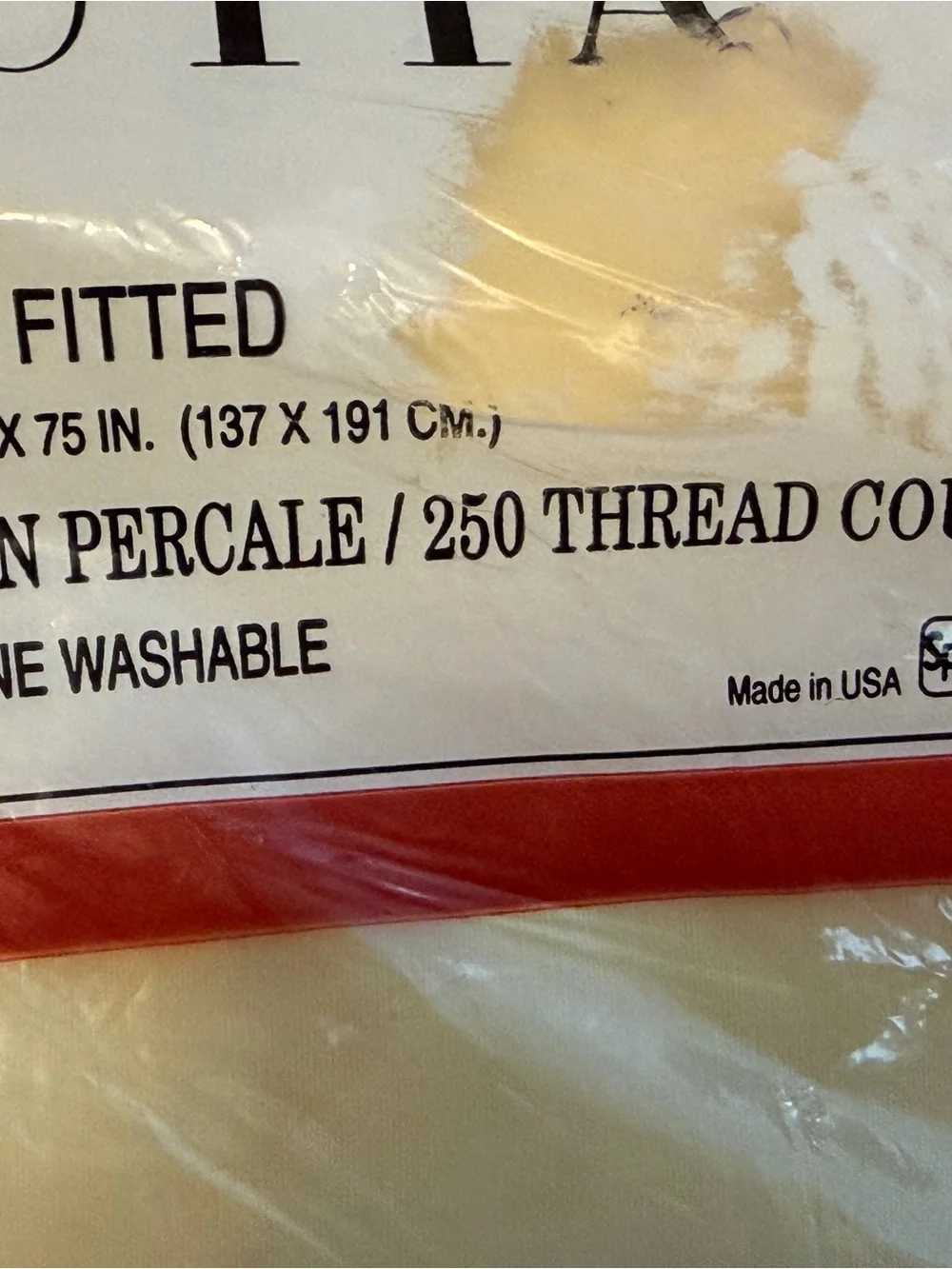 🆕Vintage Wamsutta NOS solid yellow full/Double fitted sheet 50/50 cotton percale